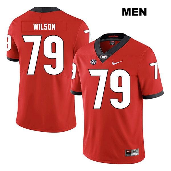 Georgia Bulldogs Men's Isaiah Wilson #79 NCAA Legend Authentic Red Nike Stitched College Football Jersey GUS6756GC